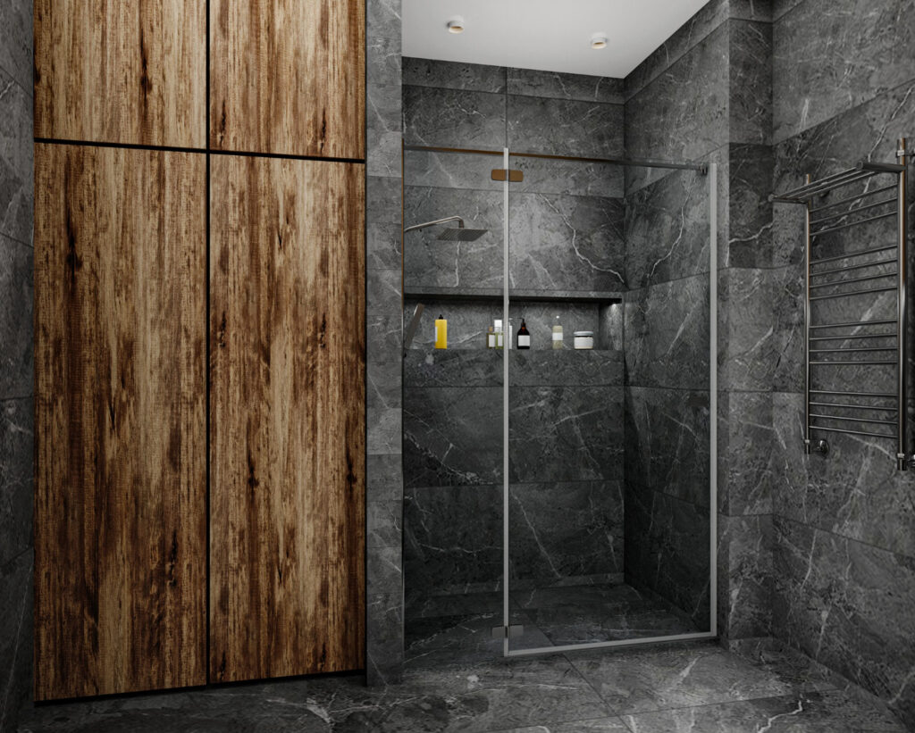 3d render design interior bathroom